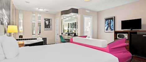 Suite, 1 King Bed, Non Smoking, Jetted Tub | Individually decorated, desk, blackout drapes, iron/ironing board