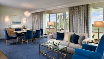 Premium bedding, down comforters, pillowtop beds, in-room safe