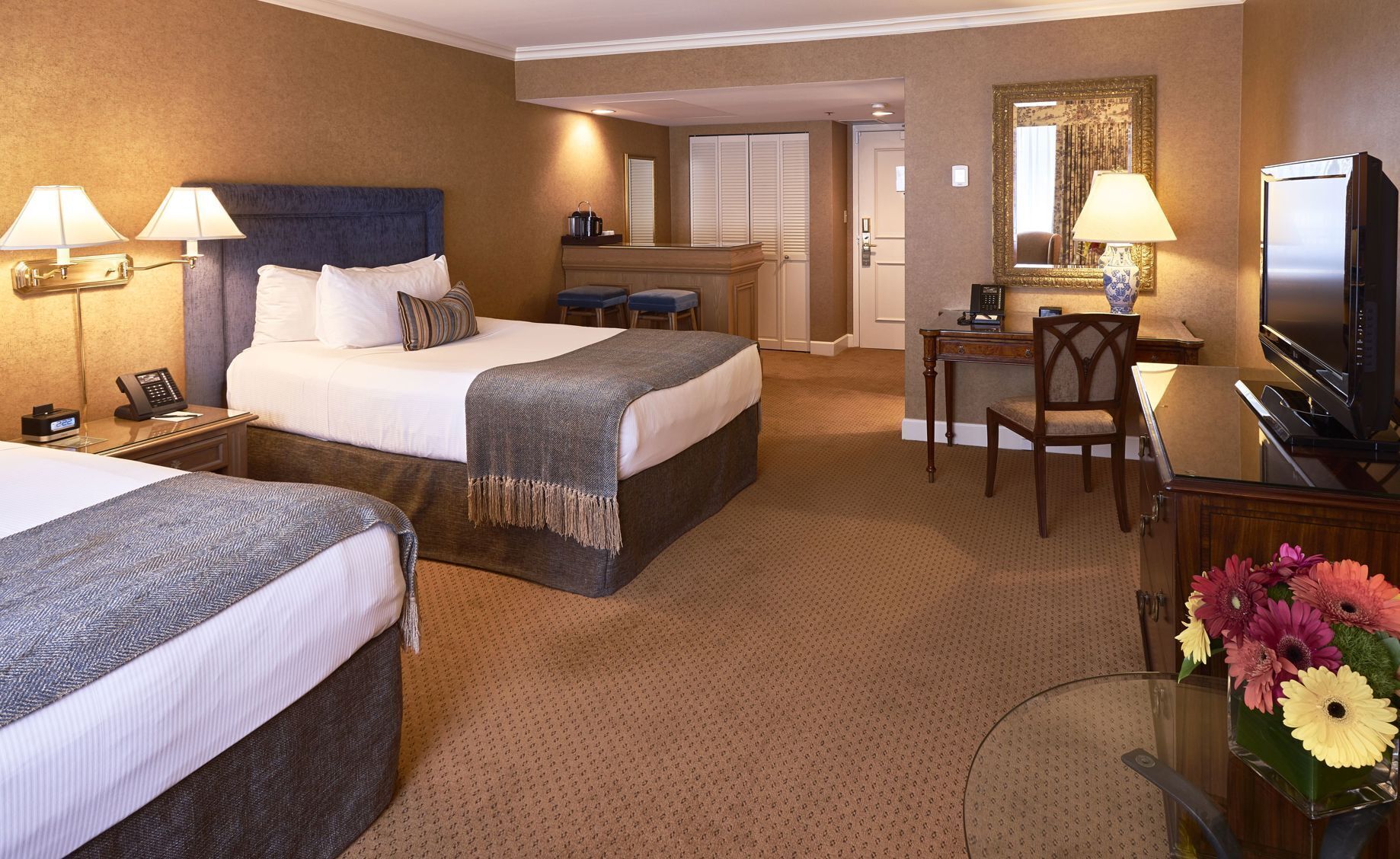 Roupas de cama premium, camas com colchões pillow-top