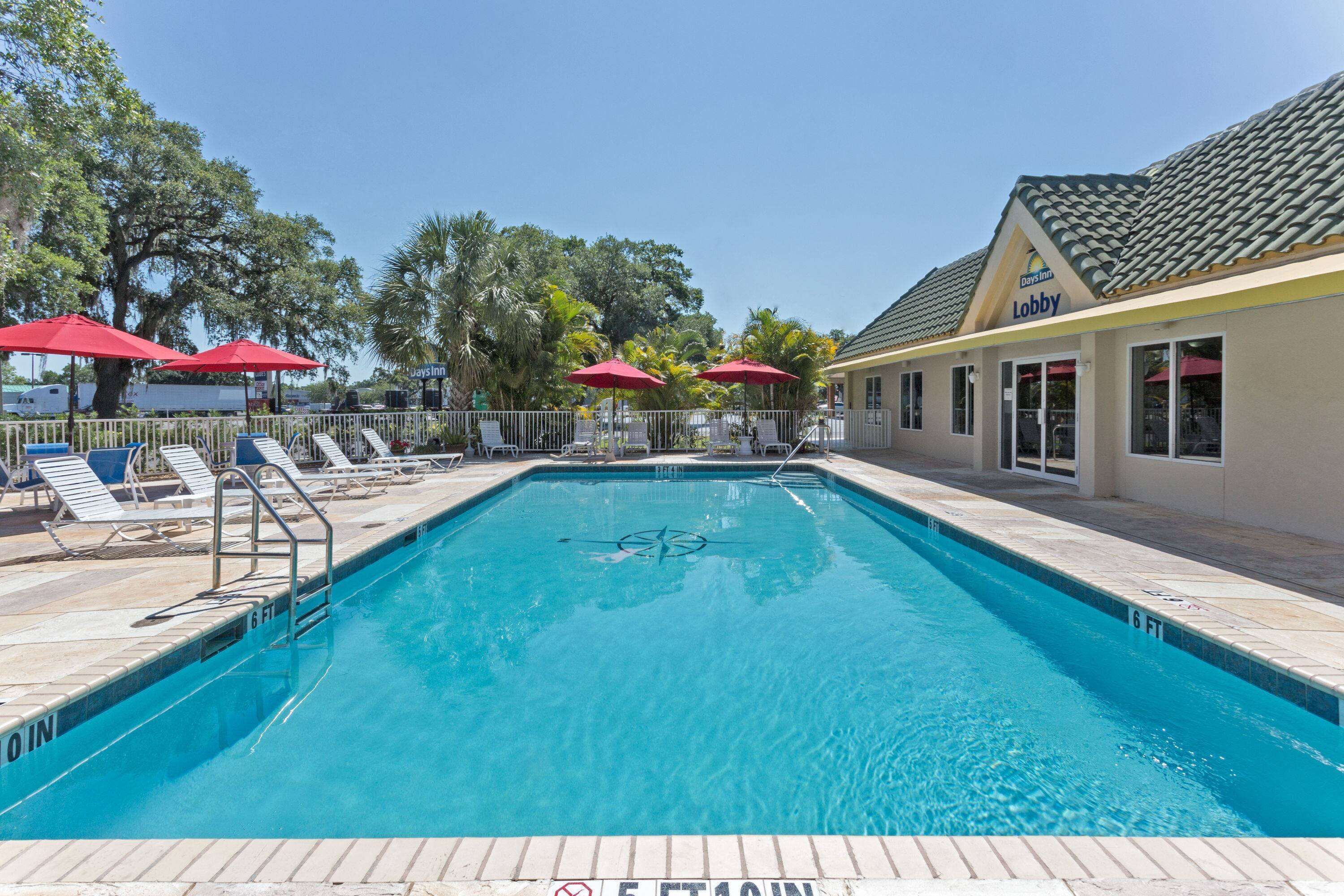 Outdoor pool, open 8:30 AM to 8:30 PM, sun loungers