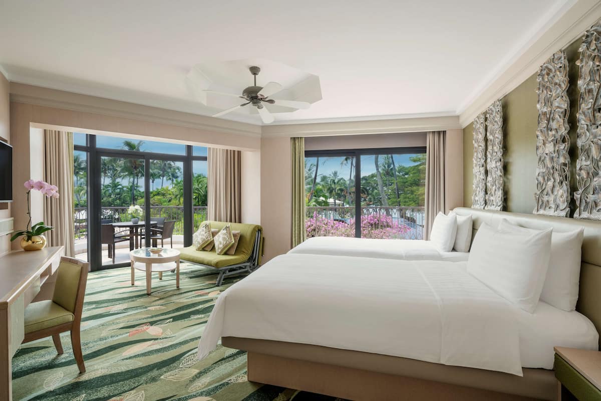 Twin Room, Terrace, Pool View | 1 bedroom, hypo-allergenic bedding, in-room safe, individually decorated