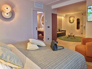 Junior Suite, 1 King Bed, Non Smoking (Larger Room;with Sofabed) | Premium bedding, in-room safe, laptop workspace, blackout curtains - Best Western Plus Hotel Metz Technopole (Metz)