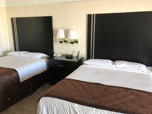Desk, blackout drapes, iron/ironing board, free WiFi