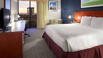 Premium bedding, down comforters, in-room safe, desk