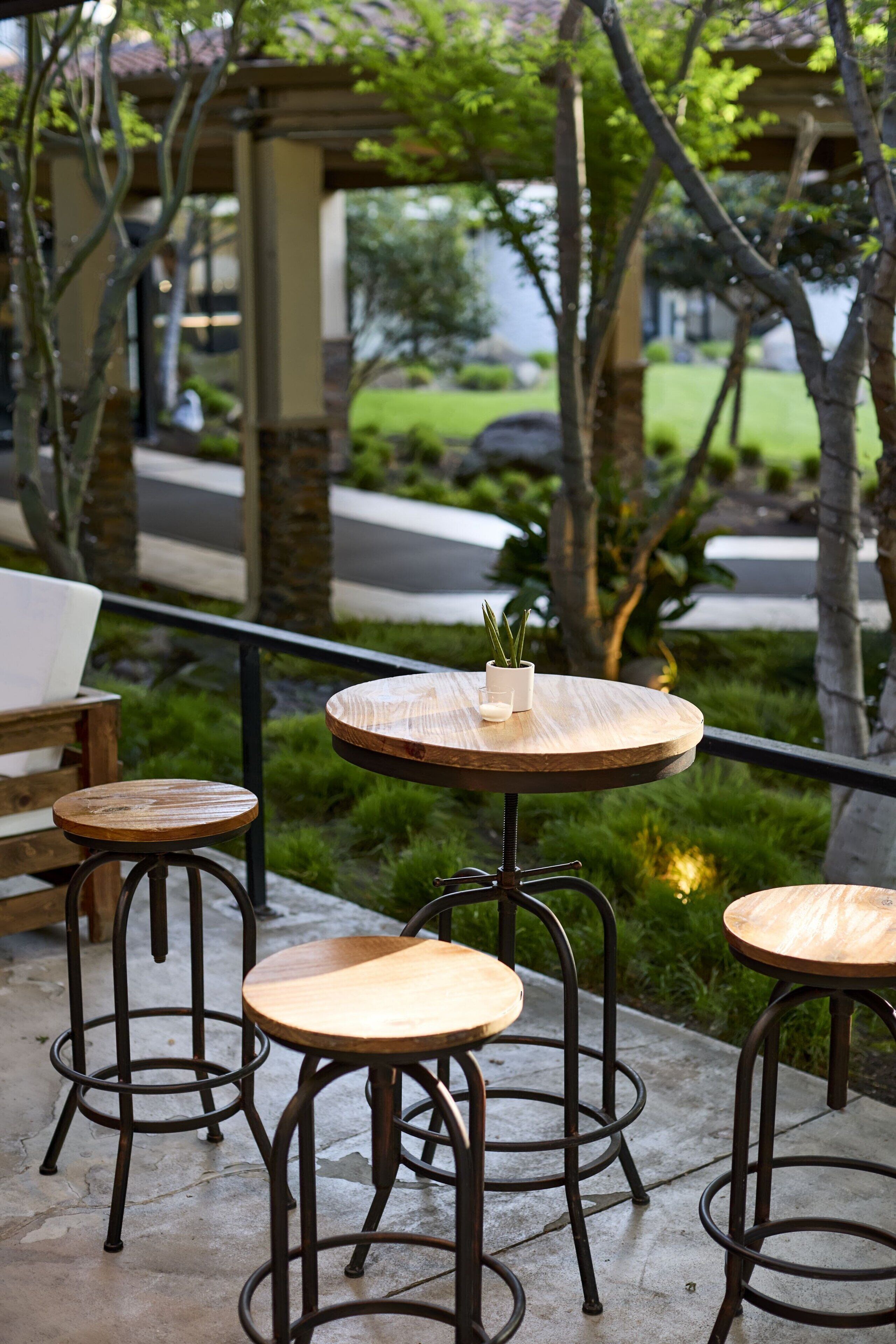 Outdoor banquet area