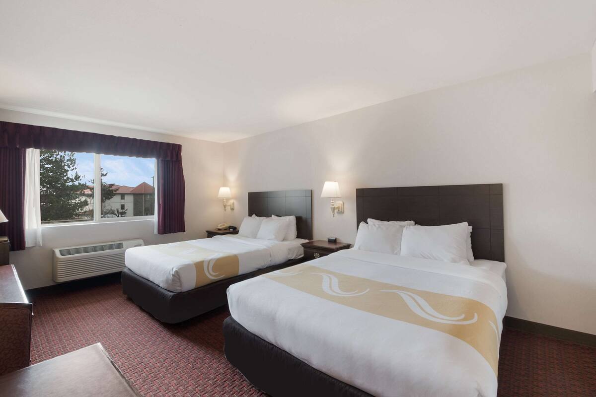 suite, 2 queen beds, accessible, non smoking | premium bedding, desk, laptop workspace, iron/ironing board