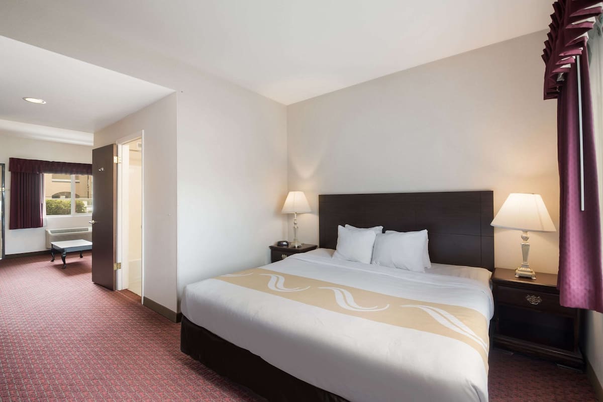 Suite, 1 King Bed, Non Smoking | Premium bedding, desk, laptop workspace, iron/ironing board