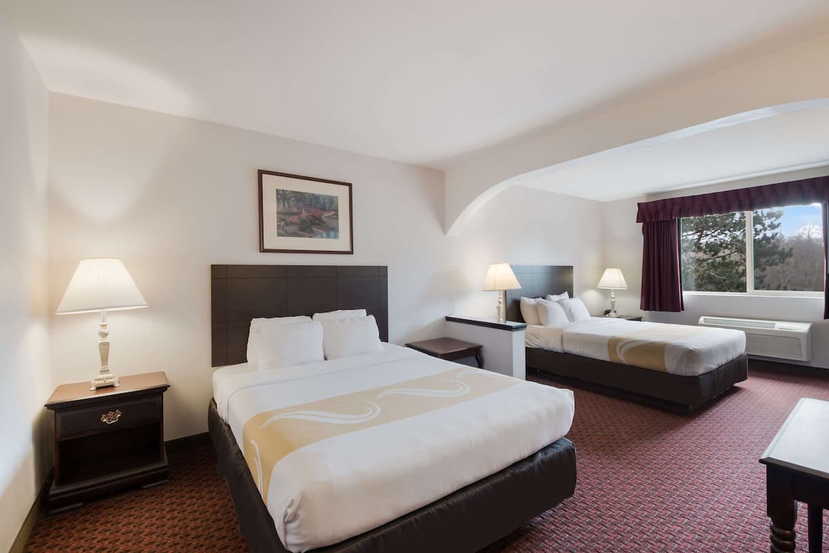 Room, 2 Queen Beds | Premium bedding, desk, laptop workspace, iron/ironing board