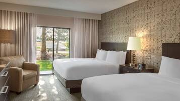 Junior Suite, 2 Double Beds, Non Smoking | Premium bedding, in-room safe, desk, iron/ironing board