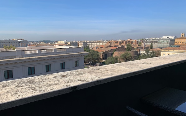 Junior Suite, 1 King Bed, Terrace, City View | Balcony view