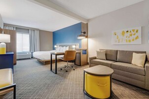 Individually decorated, individually furnished, desk, laptop workspace