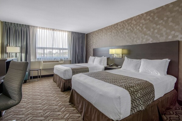 Business Room, 2 Queen Beds, Non Smoking (Upgrade) | Pillow-top beds, desk, blackout curtains, iron/ironing board - Clarion Hotel (Sudbury)