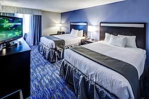 Premium bedding, pillow-top beds, desk, blackout curtains