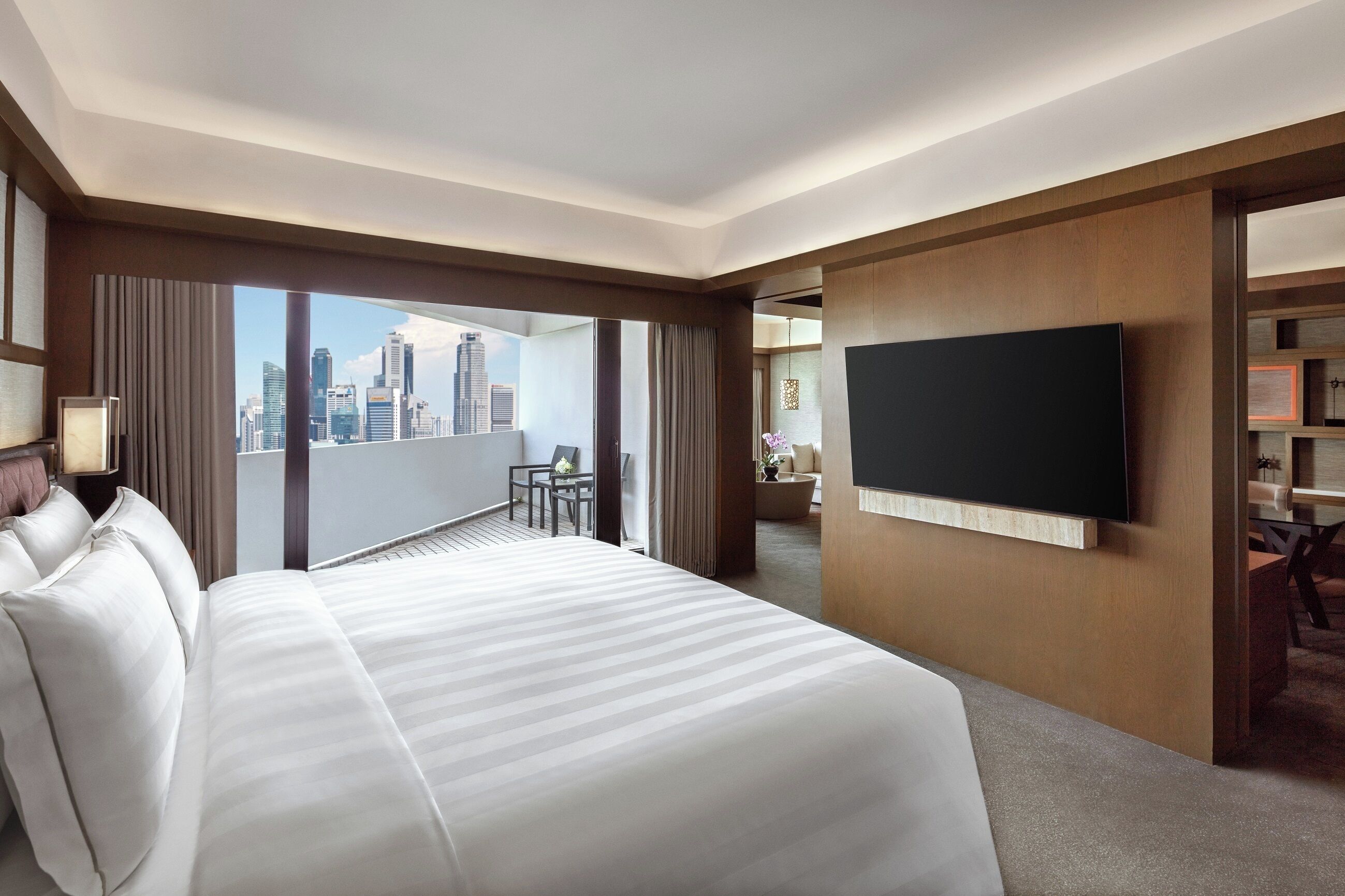 Suite, vista a la bahía | Ropa de cama de alta calidad y minibar 