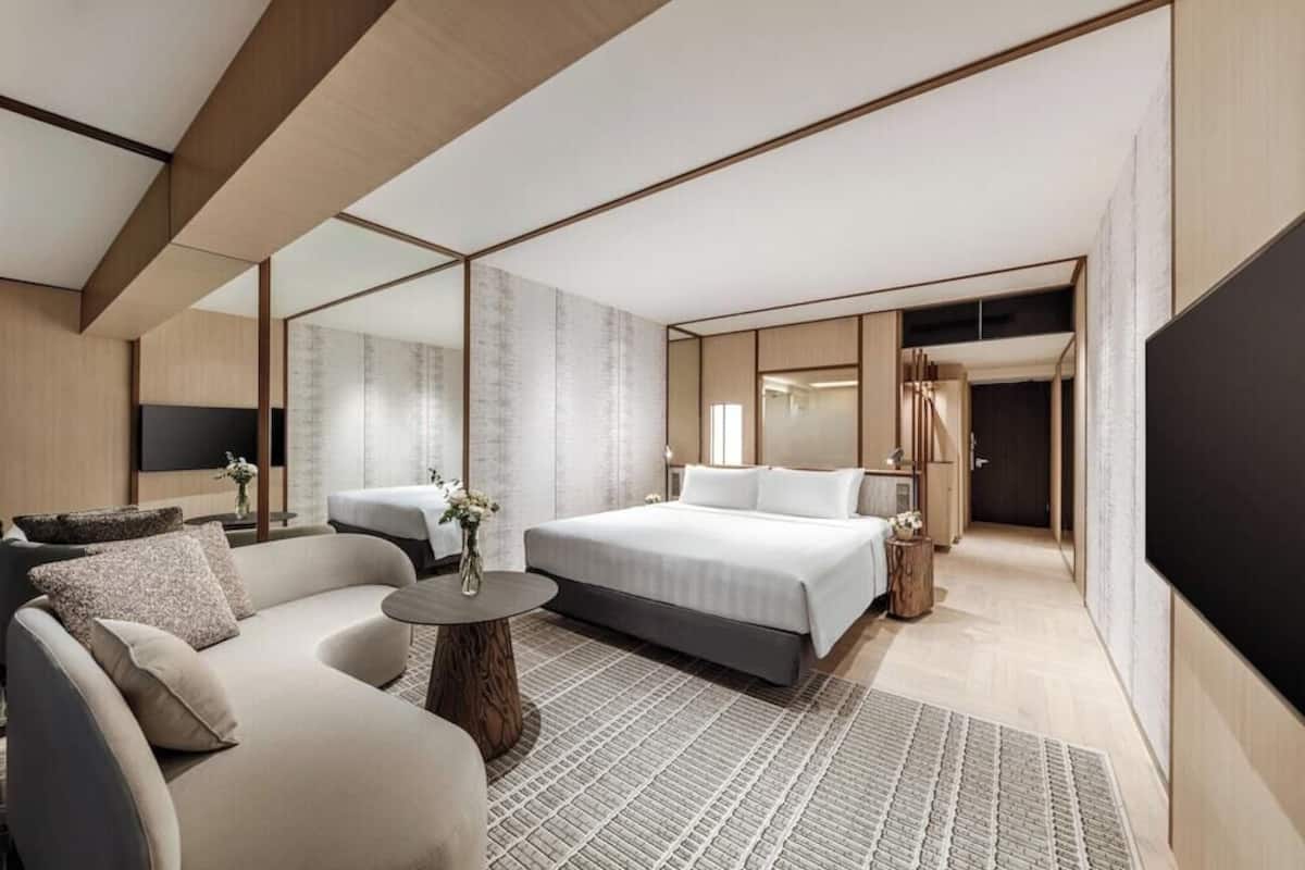 Ropa de cama de alta calidad y minibar