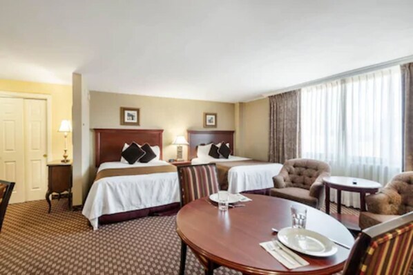 In-room safe, desk, laptop workspace, iron/ironing board