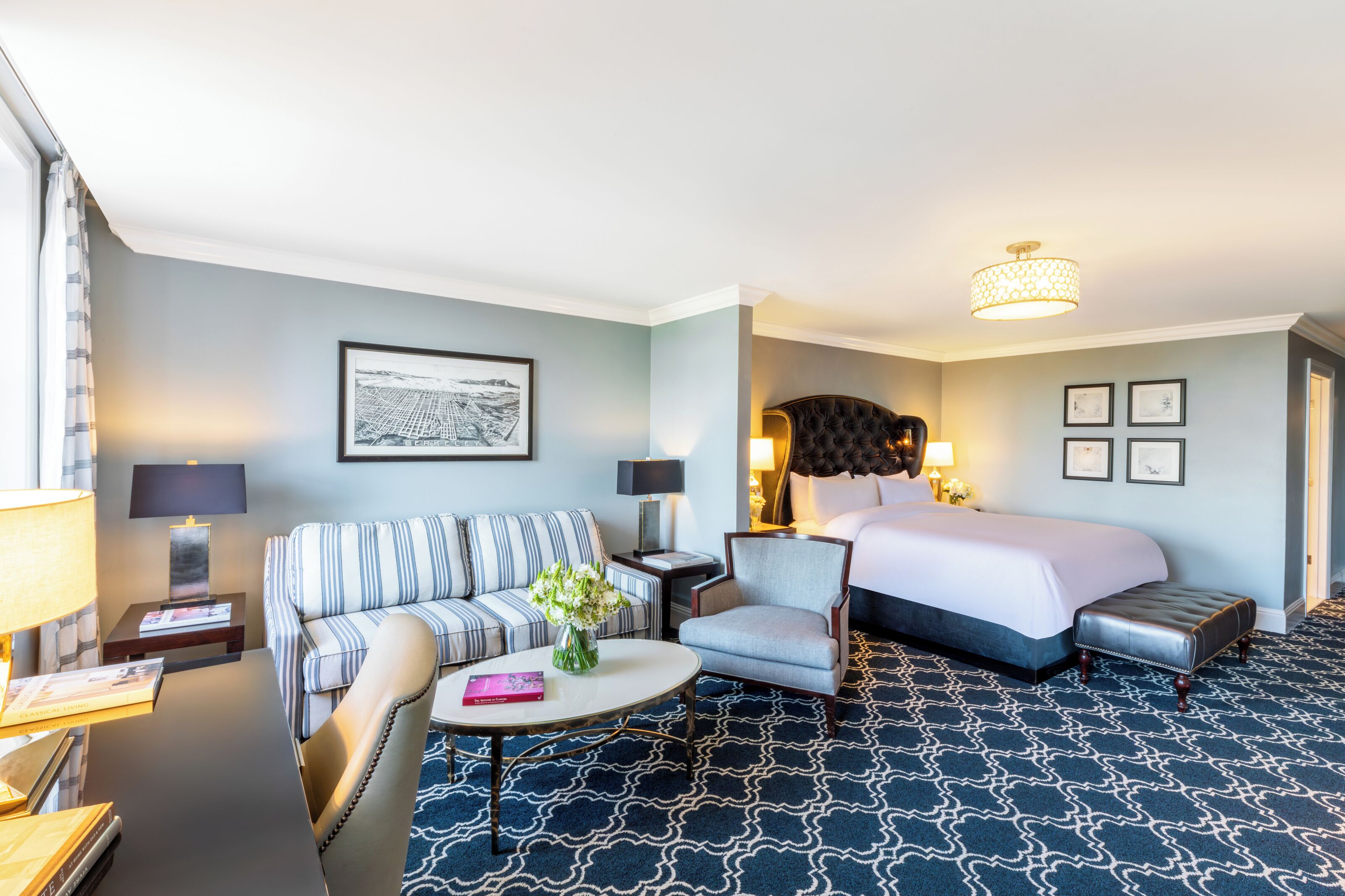 Egyptian cotton sheets, premium bedding, down comforters, in-room safe