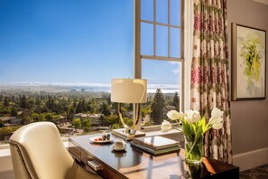 Deluxe Room, 1 King Bed, Bay View | Living area | Smart TV, video-game console, foosball, table tennis