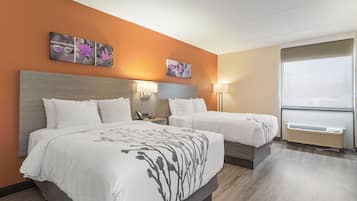 Standard Room, 2 Double Beds, Non Smoking | In-room safe, iron/ironing board, free WiFi, bed sheets