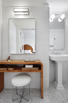 Shower, designer toiletries, hair dryer, bathrobes at Lyle Washington D.C.