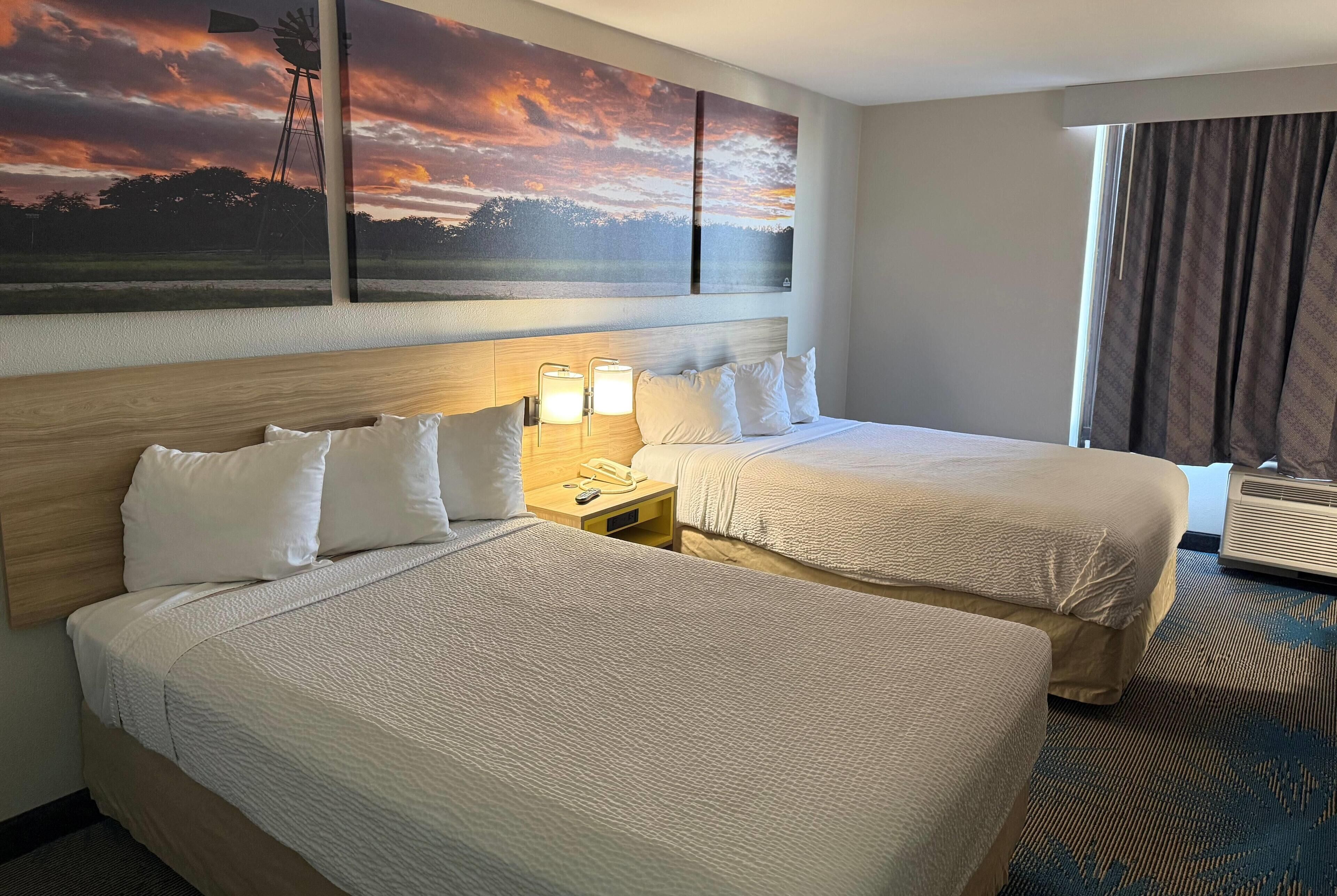 Room, 2 Double Beds, Non Smoking | Desk, free WiFi, bed sheets