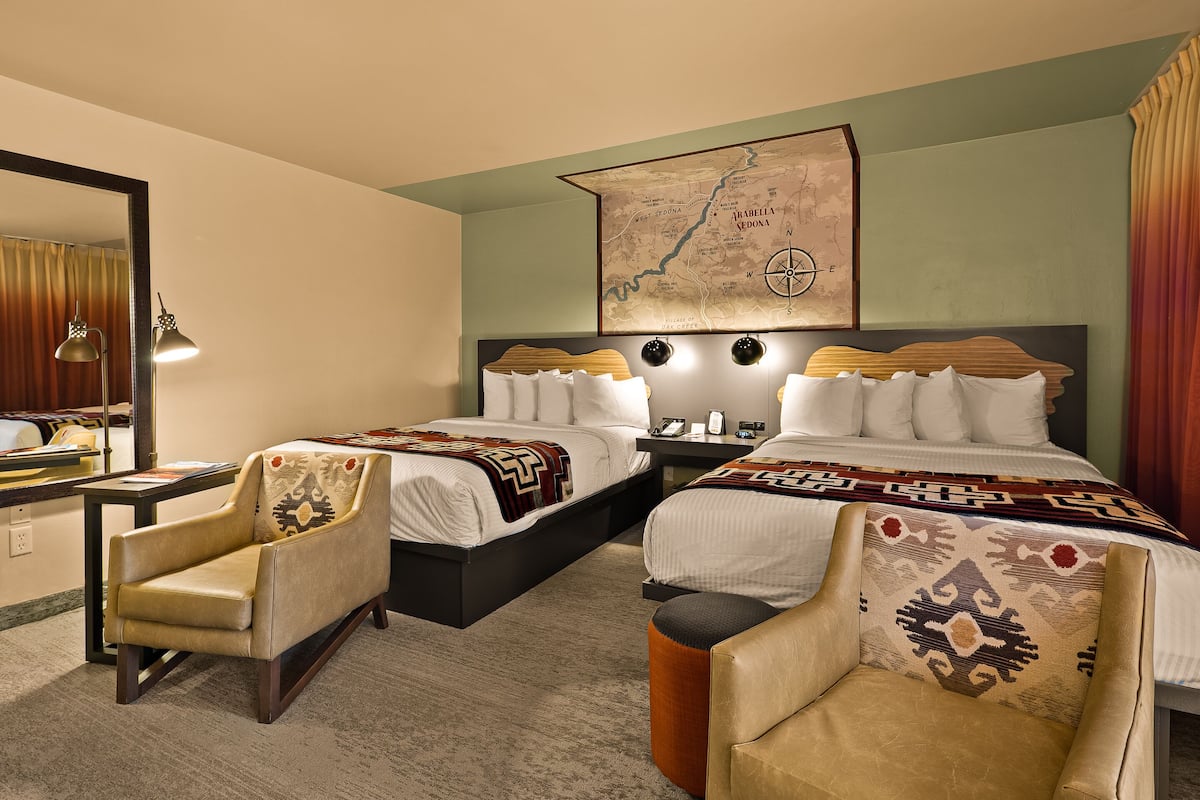 Premium Room, 2 Queen Beds (Courtyard) | Premium bedding, in-room safe, blackout curtains, iron/ironing board