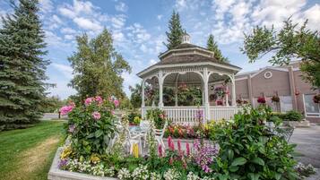 Outdoor wedding area