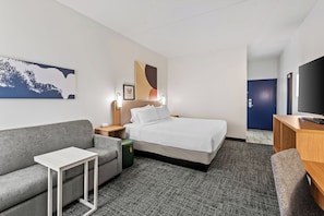 Chambre, 1 trÚs grand lit et 1 canapé-lit | Literie de qualité supérieure, bureau
