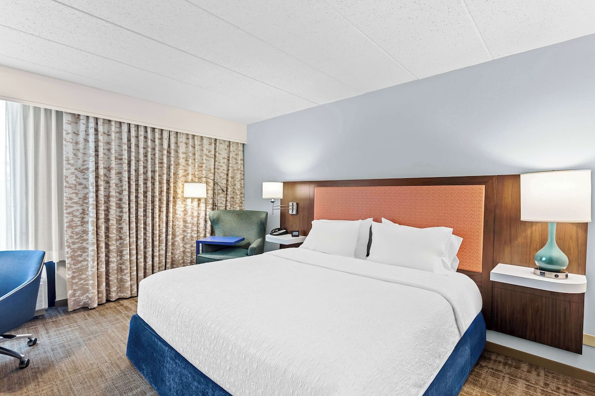Room, 1 King Bed, Accessible, Non Smoking | Hypo-allergenic bedding, desk, blackout curtains, iron/ironing board