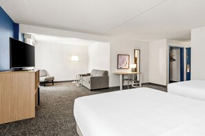 Room, 2 Queen Beds, Accessible, Bathtub (Mobility) | Living area | TV - Spark by Hilton Lexington (Lexington)