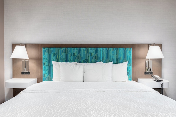 Pillowtop beds, in-room safe, blackout drapes, soundproofing