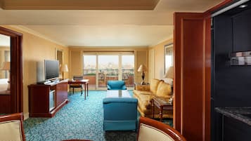 Een 42-inch ledtelevisie met satellietzenders en televisie