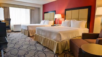 Standard Room, 2 Queen Beds | Hypo-allergenic bedding available, desk, iron/ironing board