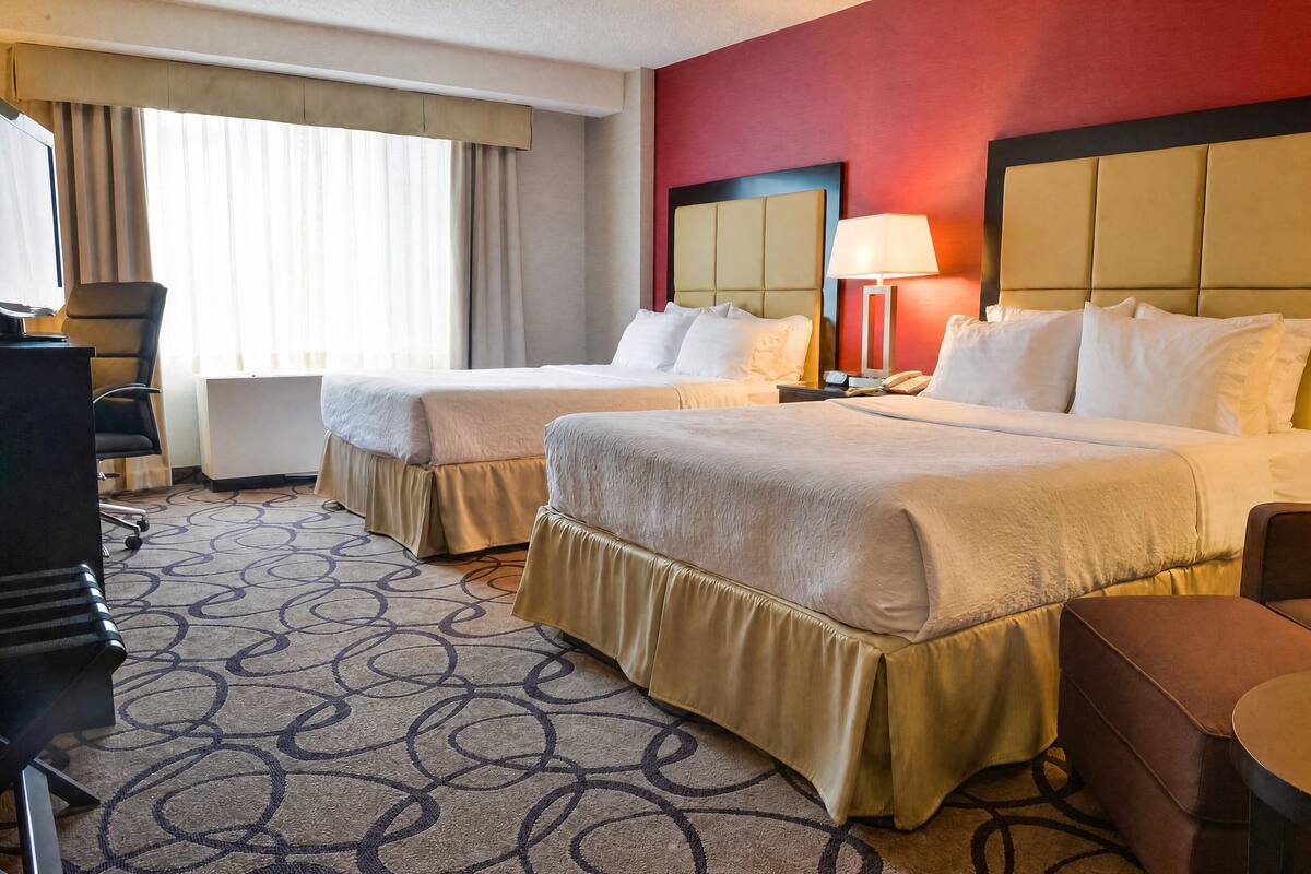 Standard Room, 2 Queen Beds | Hypo-allergenic bedding available, desk, iron/ironing board