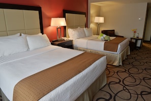 Standard Room, 2 Queen Beds | Hypo-allergenic bedding, desk, iron/ironing board, free cots/infant beds