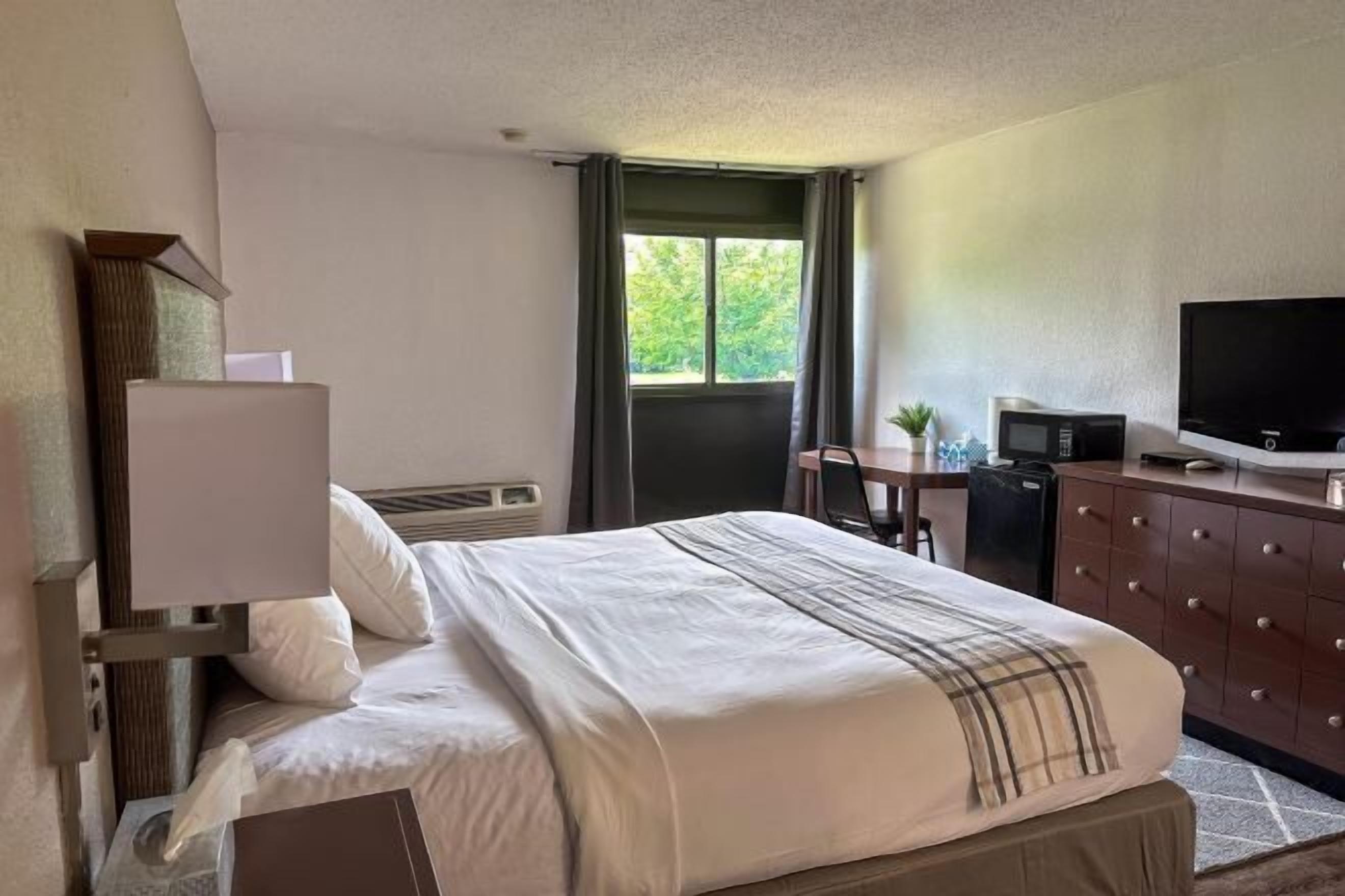 Caja de seguridad en la habitación, escritorio y cortinas blackout 