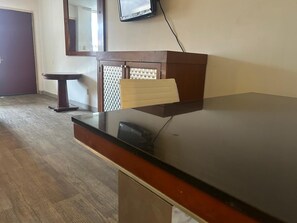 Desk, soundproofing, iron/ironing board, bed sheets