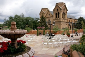 Outdoor wedding area