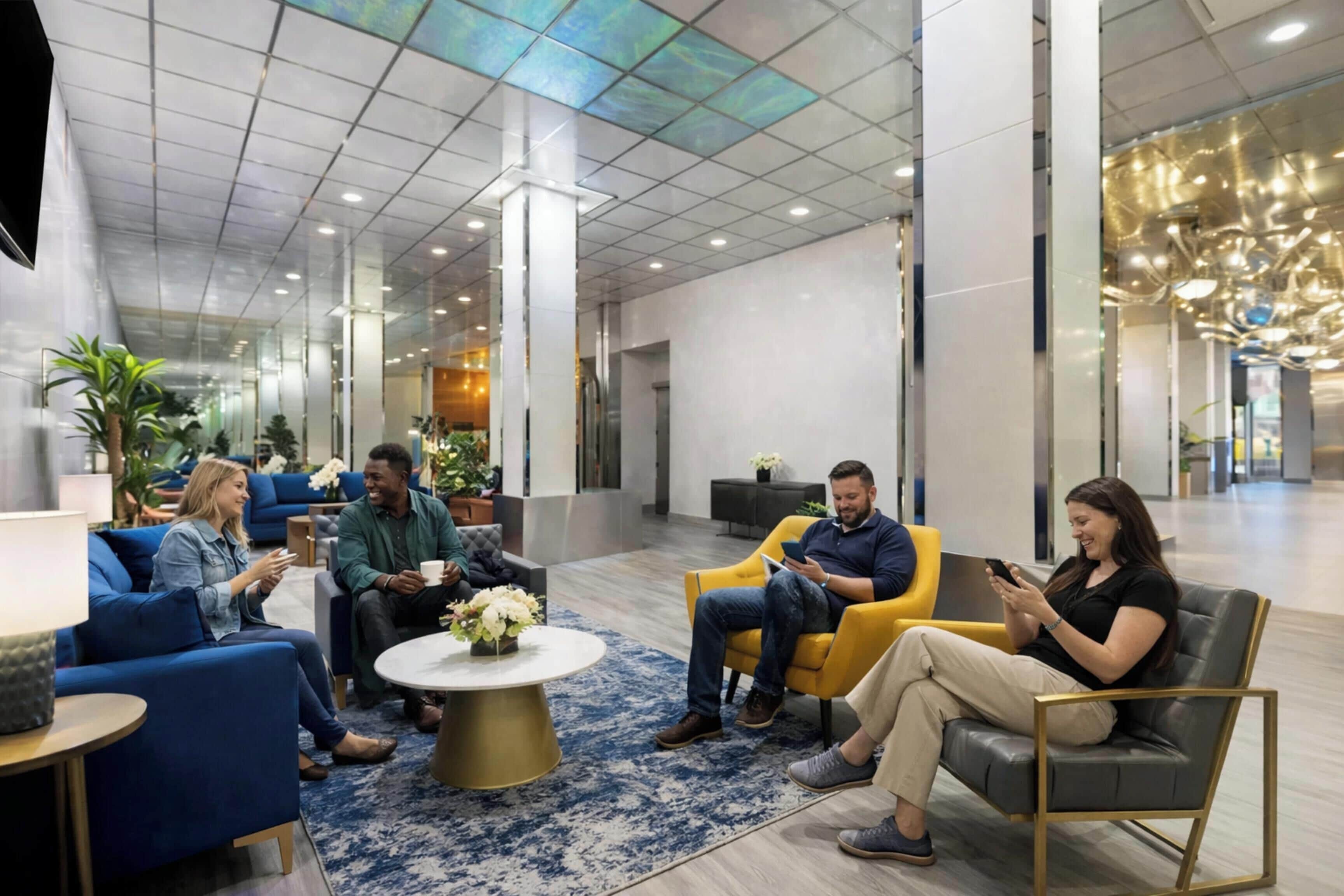 Sitteområde i lobbyen