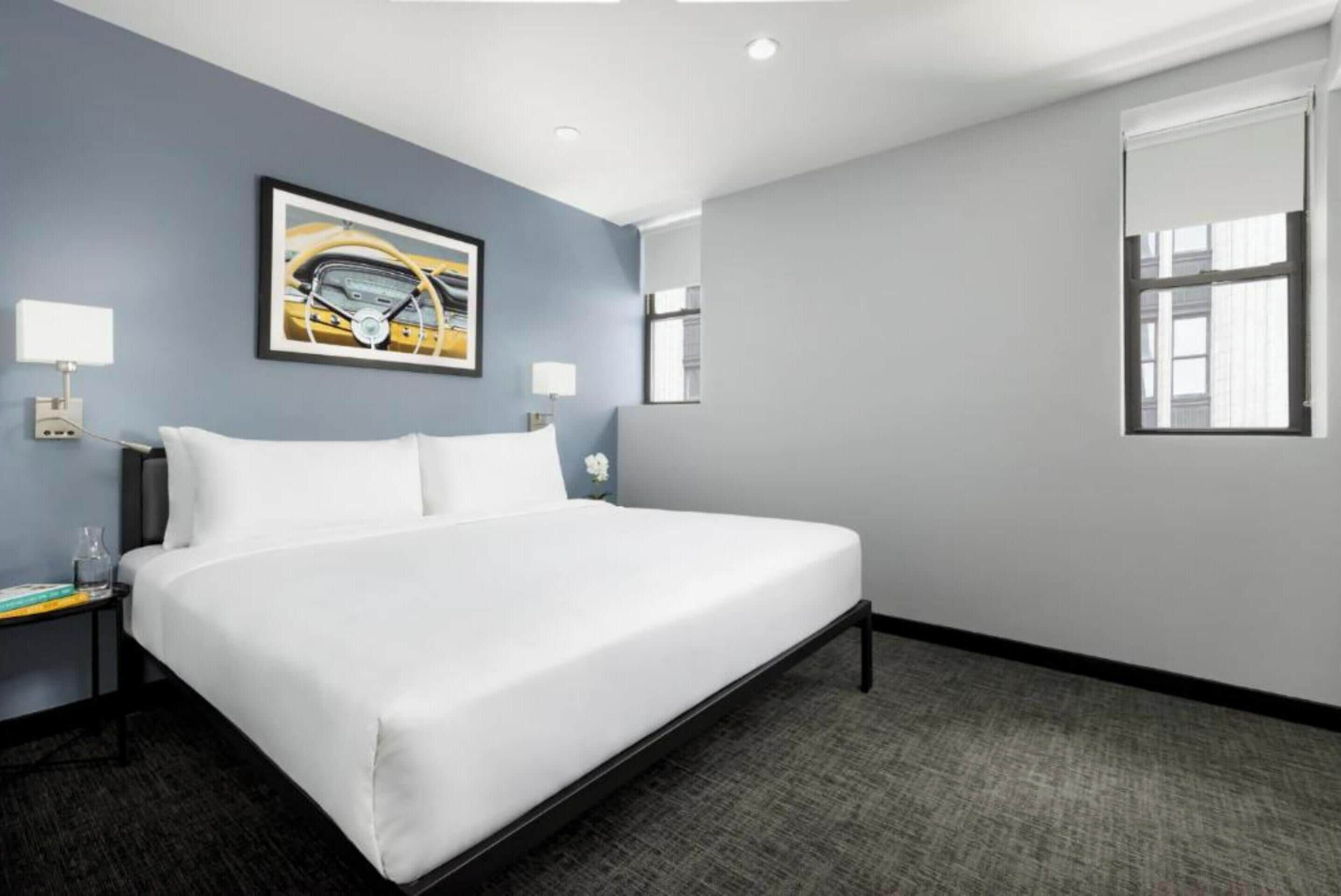 Phòng Deluxe, 1 giường cỡ king | Bộ trải giường bằng vải cotton Ai Cập, bộ đồ giường cao cấp 