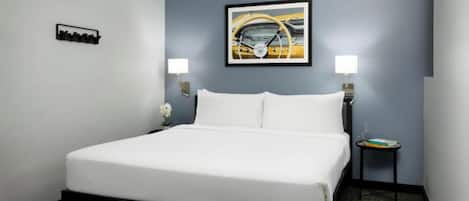 Rom – deluxe, 1 kingsize-seng | Sengetøy i egyptisk bomull, sengetøy av topp kvalitet og safe på rommet