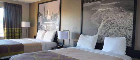 Room, 2 Queen Beds, Non Smoking | Blackout drapes, iron/ironing board, free WiFi, bed sheets