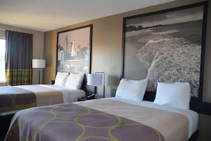 Room, 2 Queen Beds, Non Smoking | Blackout curtains, iron/ironing board, free WiFi, bed sheets