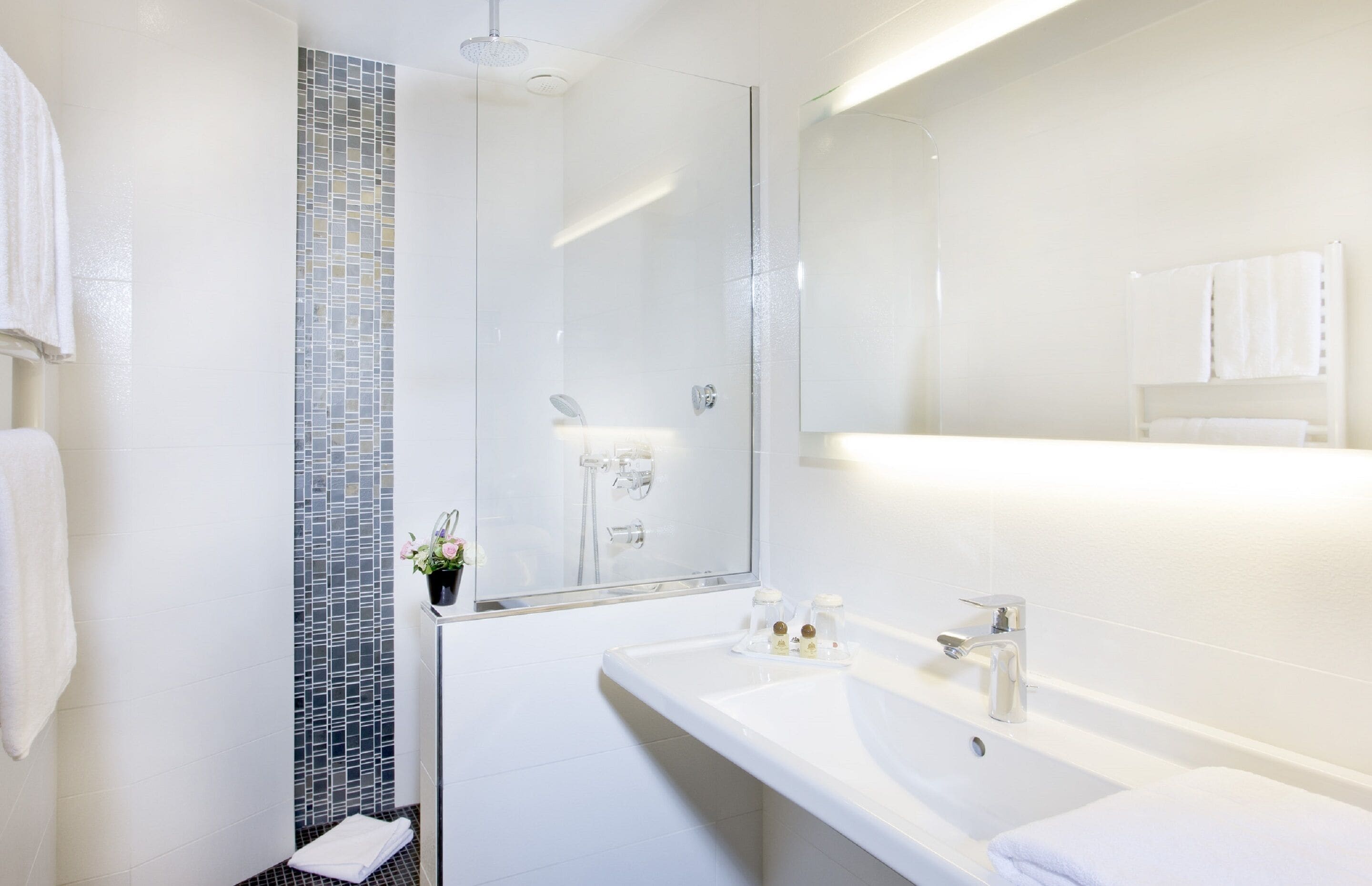 superior triple room | bathroom | rainfall showerhead, free toiletries, hair dryer, slippers