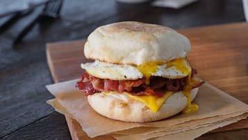 Daily cooked-to-order breakfast for a fee