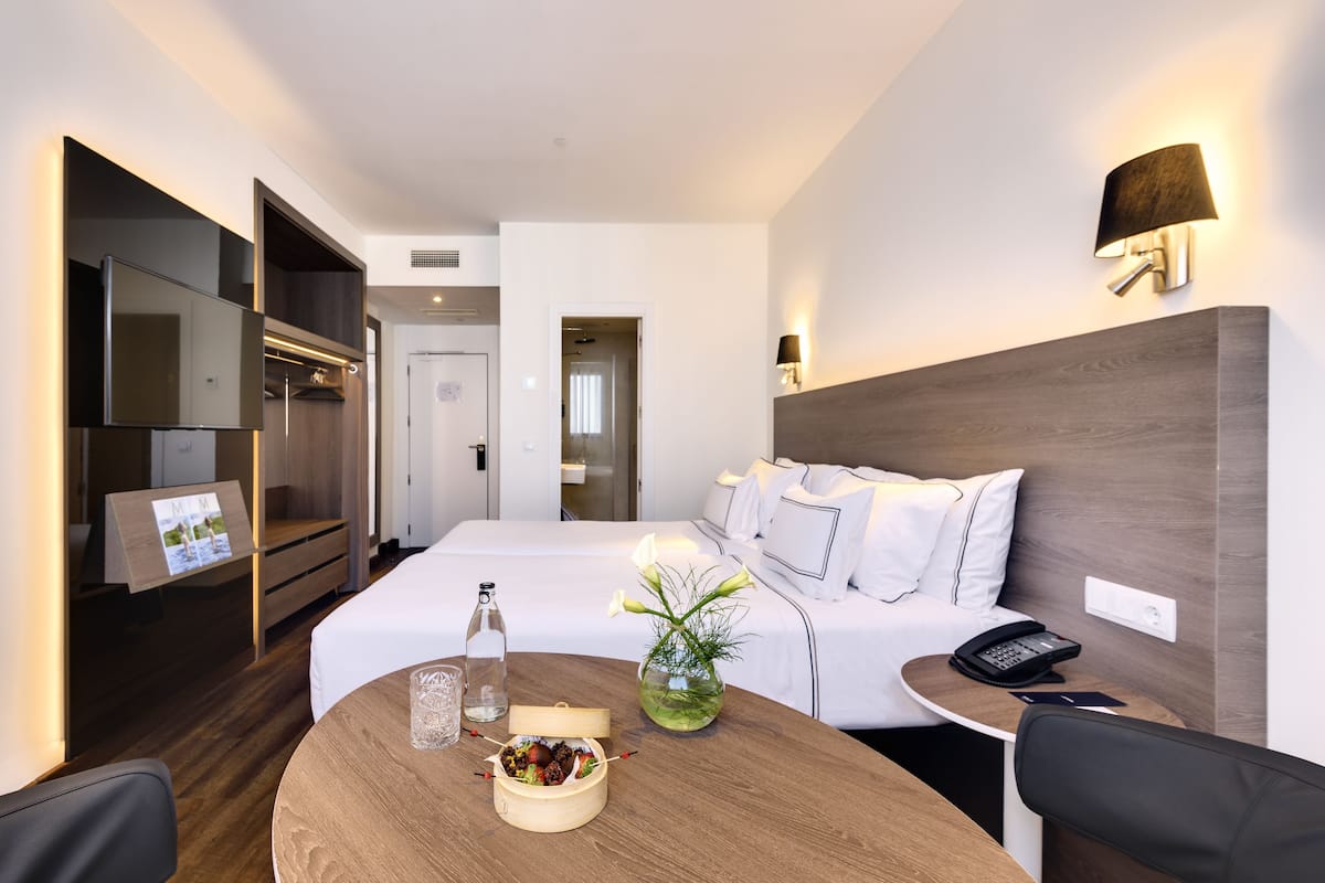 Draps en coton égyptien, literie de qualité supérieure, minibar