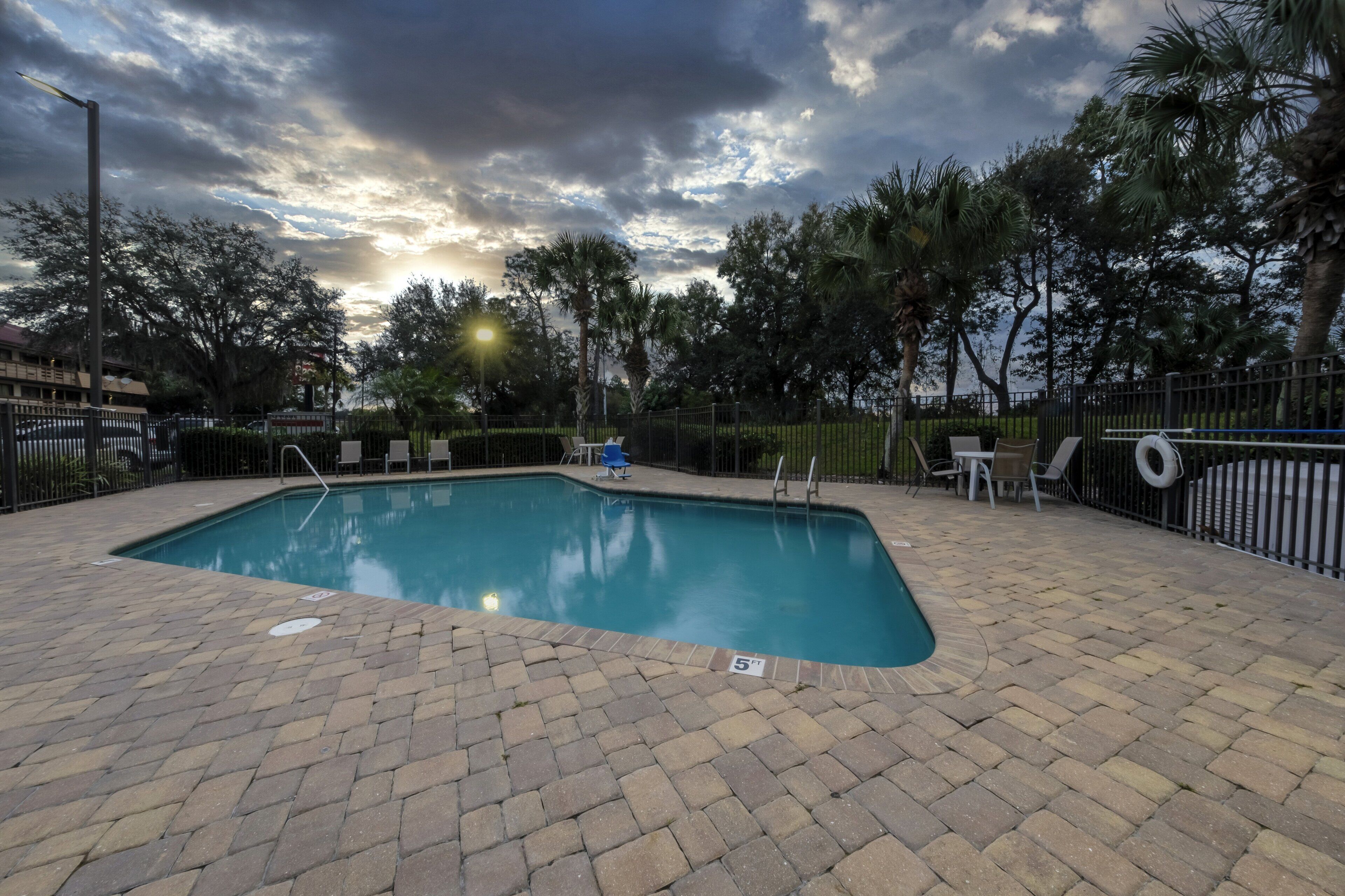 Outdoor pool, open 9:00 AM to 8:00 PM, sun loungers