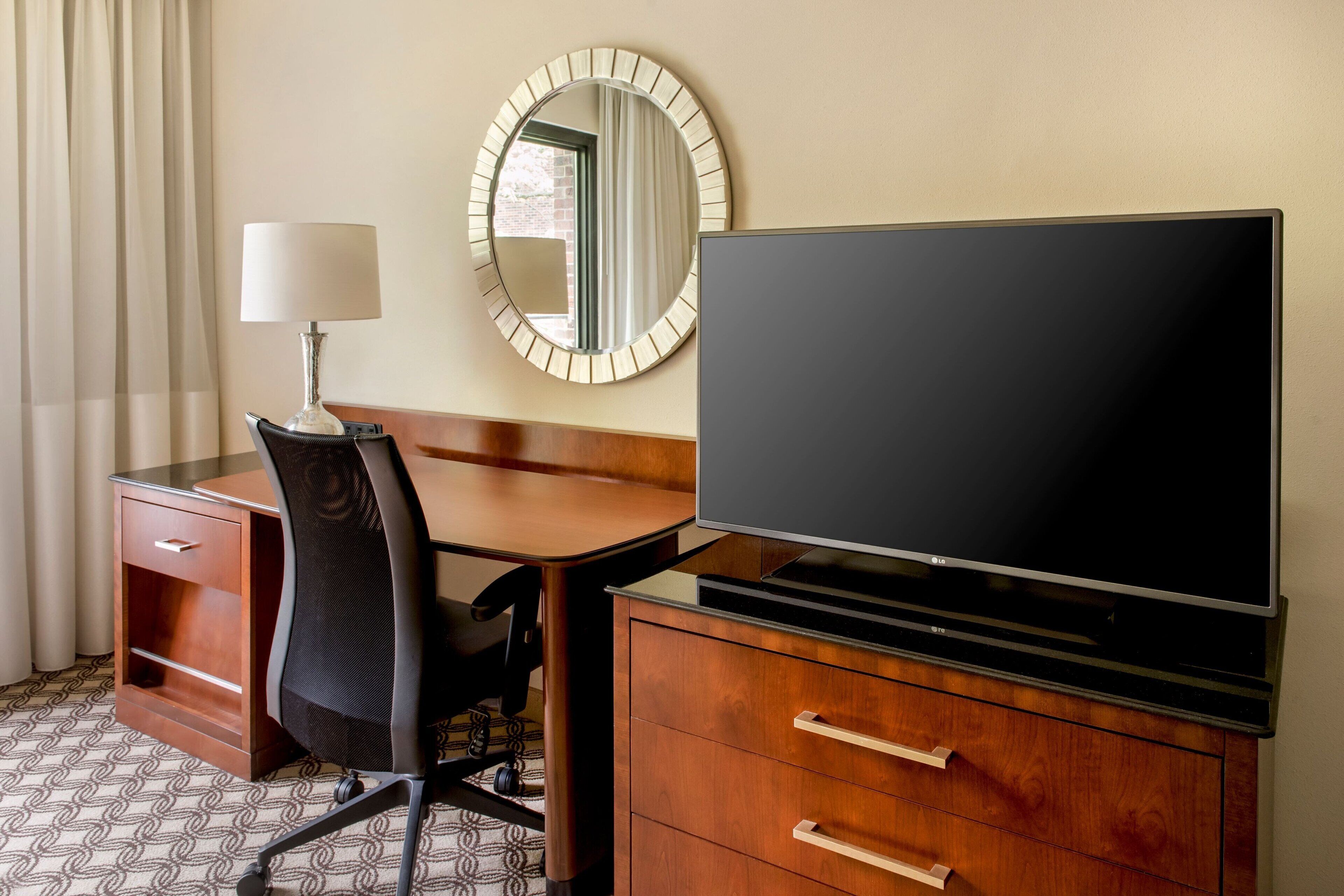 in-room safe, desk, laptop workspace, iron/ironing board