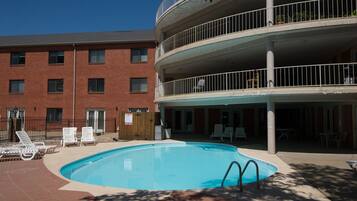 Indoor pool, open 9:00 AM to 9:00 PM, sun loungers