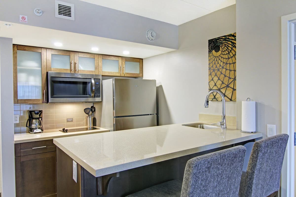 Private kitchen | Full-size fridge, microwave, stovetop, dishwasher
